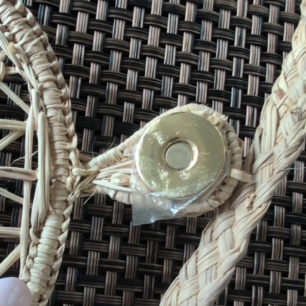 Kaanas by Anthropologie Cream Accent Basket with Intricate Design - Picture 9 of 11